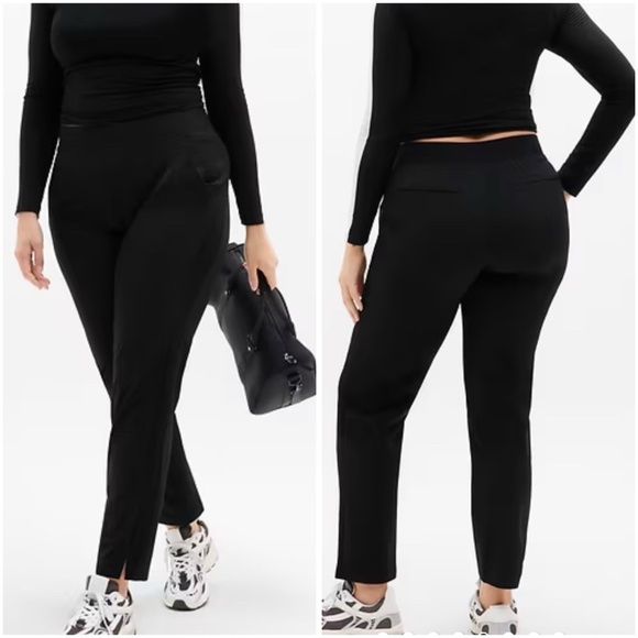 Athleta Size 18 Endless High Rise Pant Black Prima Stretch Straight Leg #53363 - Picture 1 of 16